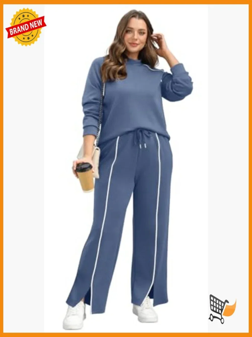 2 Piece Lounge Set Wide Leg Pant Matching Outfit Fall